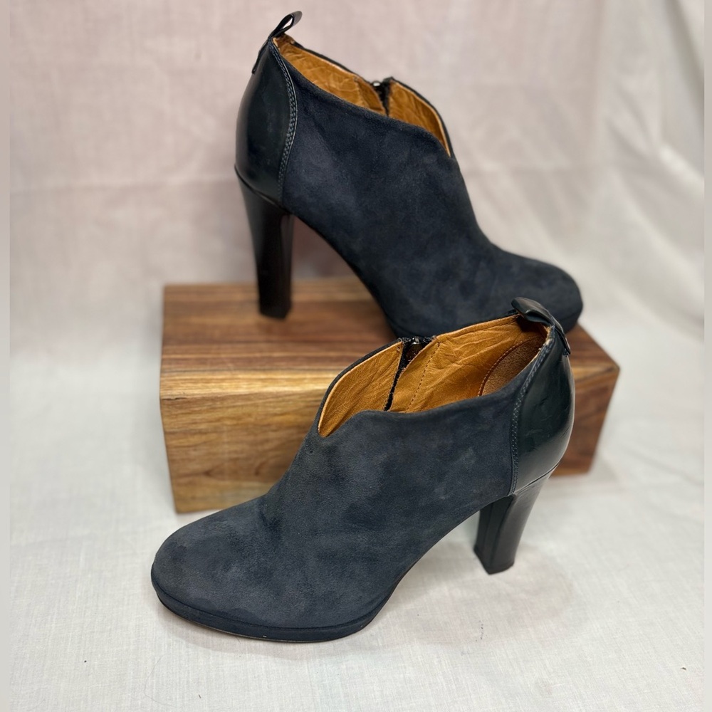 Alberto Fermani Heeled Booties , Navy , 36 1/2
